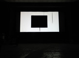Crna slika, 2012., ambijentalna video instalacija; crno platno (300 x400 cm) na bijelom platnu (500 x 1200 cm), video projekcija